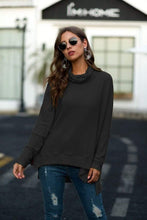 Load image into Gallery viewer, Cowl Neck Waffle Knit Sweater