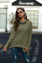 Load image into Gallery viewer, Cowl Neck Waffle Knit Sweater