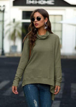Load image into Gallery viewer, Cowl Neck Waffle Knit Sweater