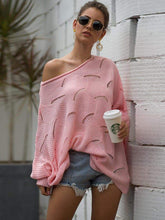 Load image into Gallery viewer, Loose Batwing Sleeve Hollow Out Knit Sweater Top