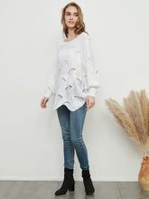 Load image into Gallery viewer, Loose Batwing Sleeve Hollow Out Knit Sweater Top