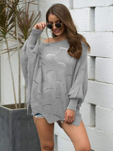 Load image into Gallery viewer, Loose Batwing Sleeve Hollow Out Knit Sweater Top