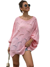 Load image into Gallery viewer, Loose Batwing Sleeve Hollow Out Knit Sweater Top