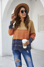 Load image into Gallery viewer, Color Block Textured Knit Sweater