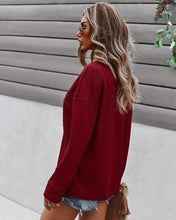 Load image into Gallery viewer, Faux Button Placket Sweater