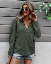 Load image into Gallery viewer, Faux Button Placket Sweater