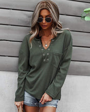 Load image into Gallery viewer, Faux Button Placket Sweater