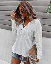 Load image into Gallery viewer, Faux Button Placket Sweater