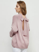Load image into Gallery viewer, Love Tie Puffed Sleeve Sweater