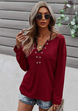 Load image into Gallery viewer, Faux Button Placket Sweater