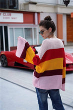 Load image into Gallery viewer, Striped Color Block Light Knit Sweater