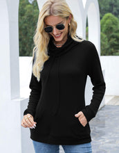 Load image into Gallery viewer, Waffle Knit Cowl Neck Pullover