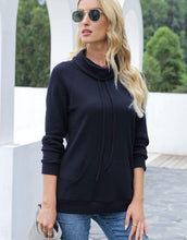 Load image into Gallery viewer, Waffle Knit Cowl Neck Pullover