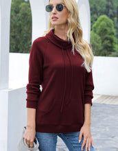 Load image into Gallery viewer, Waffle Knit Cowl Neck Pullover