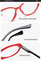 Load image into Gallery viewer, Anti-blue Light Coated Lenses Luxury Red Black Fashion Cat Eye Glasses For Women Reading Glasses & Men Computer Cateye Blue Light Blocking Reading Glasses