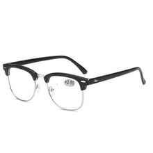 Load image into Gallery viewer, Anti Blue Light Half Frame Reading Glasses For Women And Men Anti Eye strain Fashion Classic Style Retro Eyeglasses New Eyewear Simple Modern Design Everyday Sunglasses For Men