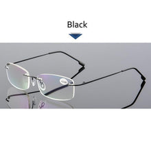 Load image into Gallery viewer, Anti-Blue Light Reading Glasses Ultralight Style Memory Titanium Rimless Reading Glasses For Men & Women Presbyopic Eyeglasses For Everyday Use New Attractive Style