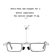 Load image into Gallery viewer, Anti-Light Reading Glasses Metal Foldable Presbyopia Eyewear With Case Thin Magnifying Glasses Safety Glasses With Clear Anti Fog Scratch Resistant Wrap-Around Lenses No-Slip Grips Glasses For Men Women+3+3.5+4