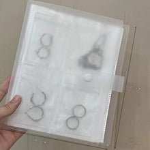 Load image into Gallery viewer, Anti-oxidation Jewelry Organizer Albums Desktop Drawer Storage Transparent Necklace Bracelet Ring Book Holder Jewelry Bag Portable Travel Jewelry Organizer Storage Book for Rings Necklaces Studs And Earrings