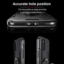 Load image into Gallery viewer, Anti Shock Case For iPhone 11 12 13 14 Pro XR Xs Max X 8 7 6 Plus 5S Magnet Armor Case Cover For iPhone Bumper Back Cover Case Full Protection with Ring Holder & in-Built Kickstand 360 Degree Protection