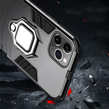 Load image into Gallery viewer, Anti Shock Case For iPhone 11 12 13 14 Pro XR Xs Max X 8 7 6 Plus 5S Magnet Armor Case Cover For iPhone Bumper Back Cover Case Full Protection with Ring Holder & in-Built Kickstand 360 Degree Protection