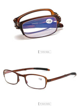 Load image into Gallery viewer, Anti UV Glare Eyestrain Foldable Computer Spring Hinge Readers For Women And Man Reading Glasses Retro Folding Spectacles Luxury Frame And TR Glasses Blue Light Readers+1.0 +1.5 +2.0 +2.5 +3.0 +3.5 +4.0