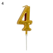 Load image into Gallery viewer, Arabic Number 0-9 Wax Candles Number Candles Cake Numeral Candles Number 0-9 Glitter Cake Topper Decoration For Birthday Wedding Reunion Theme Part Digital Cake Topper Kids Children Party Happy Birthday Ornament Cakes Top Decoration Accessories