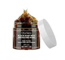 Load image into Gallery viewer, Argan Rose Black Soap