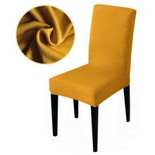 Load image into Gallery viewer, Armless Removable Washable Elastic Dinner Universal Spandex Solid Chair Slip Covers Set Colors For Choice Universal Size Chair Cover