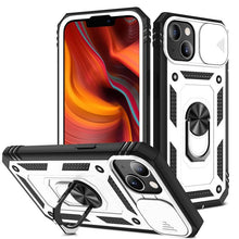 Load image into Gallery viewer, Armor Shockproof Phone Case For iPhone 13 12 11 Pro Max X XR XS Max 11 13 Pro Magnetic Ring Stand Holder Back Cover Slide Camera Cover & Kickstand Built-in 360° Rotate Ring Stand Magnetic Cover Case