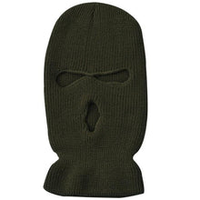 Load image into Gallery viewer, Army Tactical Mask 3 Hole Full Face Mask Ski Mask Winter Cap Balaclava Motorbike Motorcycle Helmet Full Helmet Neck Gaiter, Winter Balaclava Warm Knit Beanie for Outdoor Sports Outdoor Full Face Cover Thermal Ski Mask