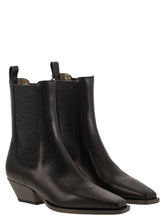 Load image into Gallery viewer, Brunello Cucinelli Women Classic Leather Chelsea Boot With Precious Block Heels