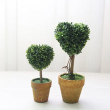 Load image into Gallery viewer, Artificial 1 Pc Heart Star Round Potted Decor Bonsai Ornament Home Garden Wedding Party Decor Home Decoration