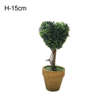Load image into Gallery viewer, Artificial 1 Pc Heart Star Round Potted Decor Bonsai Ornament Home Garden Wedding Party Decor Home Decoration
