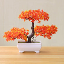 Load image into Gallery viewer, Artificial Bonsai Tree Fake Flower Potted Ornament For Home, Room, Garden, Bookshelves Decoration Desktop Display Artificial Flower Potted for Home Decor
