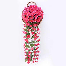 Load image into Gallery viewer, Artificial Flower Wisteria Basket Wall Hanging Flower Party Decoration Simulation For Valentine's Day Wedding Birthdays Hanging Basket Lifelike Garland for Home Wedding Garden/Yard String Floral Decoration