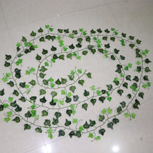 Load image into Gallery viewer, Artificial Ivy Leaf Garland Fake Leaves Hanging Vines For Home Decor Creeper Green Ivy Artificial Ivy Garland Greenery Hanging Plant Vine for Wedding Wall Party Room Astethic Stuff Decor 100pcs Leaf 1 piece 2.4M