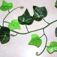Load image into Gallery viewer, Artificial Ivy Leaf Garland Fake Leaves Hanging Vines For Home Decor Creeper Green Ivy Artificial Ivy Garland Greenery Hanging Plant Vine for Wedding Wall Party Room Astethic Stuff Decor 100pcs Leaf 1 piece 2.4M