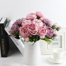 Load image into Gallery viewer, Artificial Roses Flowers Bundle Of Beautiful Silk Peony Bouquet For Home Wedding Party Scrapbook Decoration Accessories Artificial Rose Flowers Bouquet Silk Flowers Rose for Home Bridal Wedding Party Festival Decor