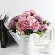 Load image into Gallery viewer, Artificial Roses Flowers Bundle Of Beautiful Silk Peony Bouquet For Home Wedding Party Scrapbook Decoration Accessories Artificial Rose Flowers Bouquet Silk Flowers Rose for Home Bridal Wedding Party Festival Decor