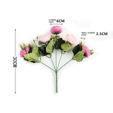 Load image into Gallery viewer, Artificial Roses Flowers Bundle Of Beautiful Silk Peony Bouquet For Home Wedding Party Scrapbook Decoration Accessories Artificial Rose Flowers Bouquet Silk Flowers Rose for Home Bridal Wedding Party Festival Decor