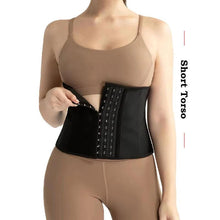 Load image into Gallery viewer, ATBUTY 9 Inches Short Torso Sport Girdle Underwear Women 9 Steel Bones Latex Waist Trainer Corset Private Label