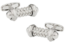 Load image into Gallery viewer, Austrian Capped Rod Silver Cufflinks