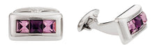 Load image into Gallery viewer, Austrian Crystal Cufflinks in Purple
