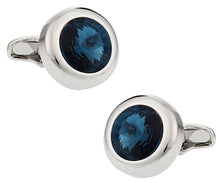 Load image into Gallery viewer, Austrian Crystal Solitare in Montana Blue
