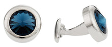 Load image into Gallery viewer, Austrian Crystal Solitare in Montana Blue