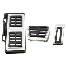 Load image into Gallery viewer, Auto Car Pedals Foot Fuel Brake Clutch Cover Nonslip Car Pedal Pads Auto Sports Gas Fuel Petrol Clutch Brake Pad Cover Foot Pedals Rest Plate Kit Pedal Covers Accessories Replacement Pedal Aluminum Alloy Pedals Set
