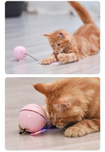 Load image into Gallery viewer, Automatic Smart Cat Toys Ball Interactive Catnip USB Rechargeable Self Rotating Colorful Led Feather Bells Toys for Cats Kitten Build-in Spinning Led Light Stimulate Hunting Instinct