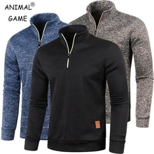 Load image into Gallery viewer, Men's Half Zipper Turtleneck Sweatshirt: Cozy and Stylish for Fall