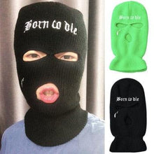 Load image into Gallery viewer, Autumn Winter Ski Mask 3-Hole Knit Hat Full Face Cover Balaclava Hats Funny Party Embroidery Beanies Caps Hole Knitted Full Face Cover Ski Neck Gaiter, Winter Balaclava Warm Knit Beanie for Outdoor Sports Outdoor Full Face Cover Thermal Ski Mask One Size